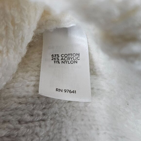 J Jill Cardigan Womens XL Petite Cream Cozy Coastal Chic Neutral Textured Duster - Picture 6 of 9